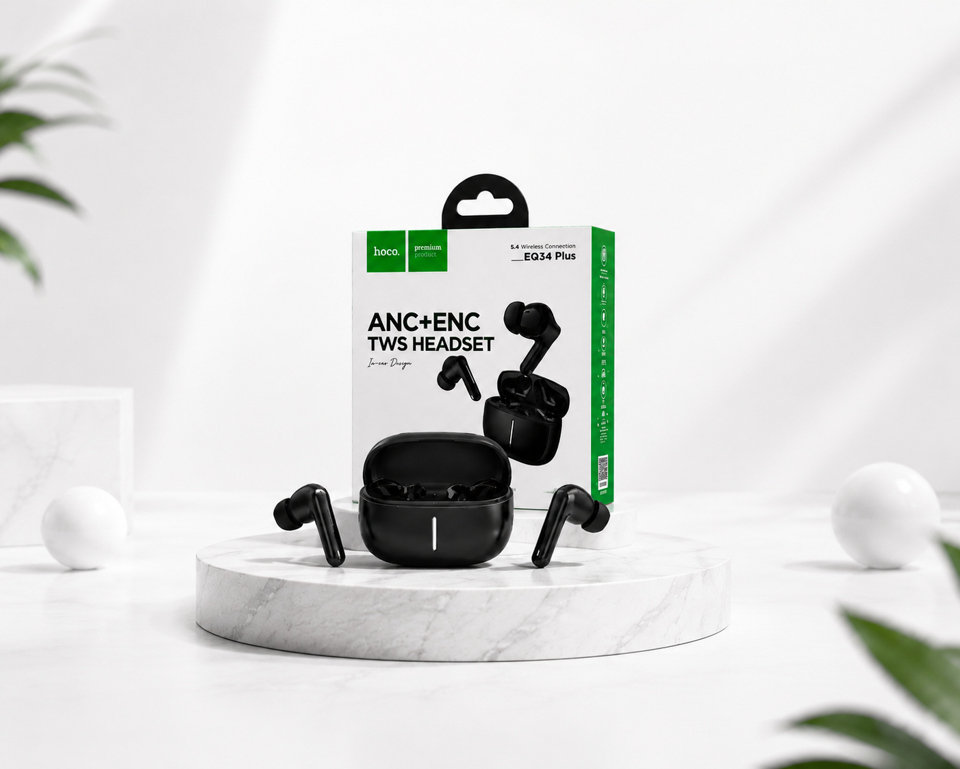 HOCO EQ34 Plus ANC + ENC Wireless Earbuds